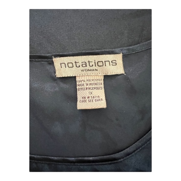 โจ EUC NOTATIONS Black Silky Basic Tank Top | Womenโs Sz 1X - Picture 6 of 7
